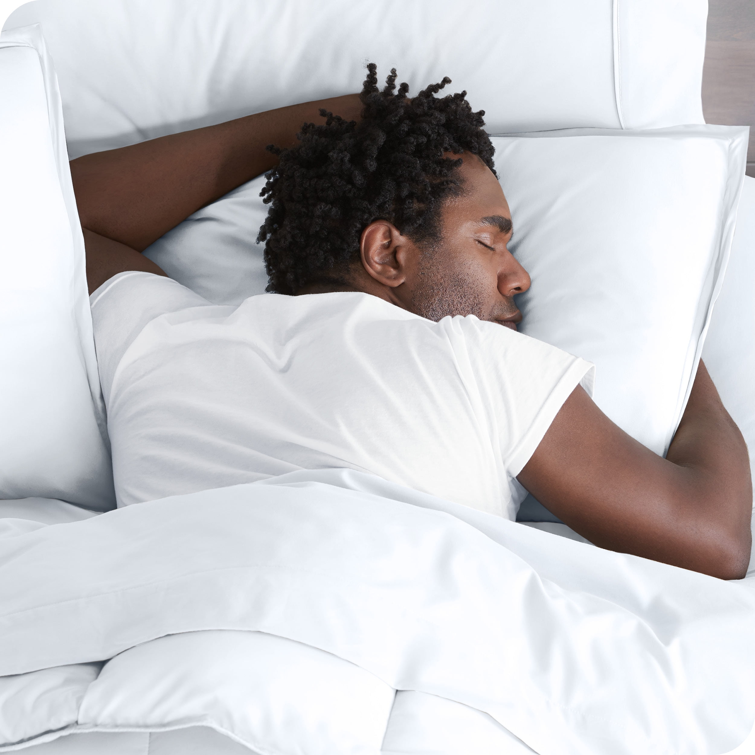 Bare Home Microfiber Duvet Cover & Sham Set, Full, White, 3-Pieces