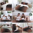 thumbnail image 5 of 3 Piece Dark Orange Black Ombre Duvet Cover Set California King,Microfiber Comforter/Quilt Cover with Corner Ties and 2 Pillowcases,Modern Gradient Abstract Art All Season Bedding with Zipper Closure, 5 of 8