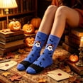 thumbnail image 2 of Halloween Women's Socks,Crew Long Socks,Thin Breathable Lightweight Calf Socks,Ghost Themed Halloween Socks, 2 of 4