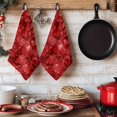 thumbnail image 6 of Red Geometric Kitchen Towels Set of 1, Vintage Minimalism Abstract Aesthetic Absorbent Dish Towels for Kitchen, Microfiber Hand Towel, Quick Drying Tea Towel for Cleaning Decorative Dishcloths, 6 of 7