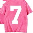 thumbnail image 5 of PiGOGI Men's Vintage Washed T-Shirt Short Sleeve Round Neck Distressed Casual Beach Summer Top Pink 5XL, 5 of 5