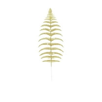 Costeam 12Pcs Christmas Artificial Leaf Sprays Cedar Picks Gold Glittered Christmas Tree Ornaments Floral Stems for Gold Christmas Tree Wreaths Seasonal Wedding Decorations