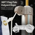 thumbnail image 3 of Flagpole Hardware Parts Repair Kit,Durable Outdoor Flagpole Kits,Flag Pole Hardware Accessory with 50 Feet Halyard Rope and 4 PCS Metal Swivel Snap Clips Accessories, 3 of 8