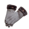 thumbnail image 5 of Winter Gloves Women Thermal Winter Fashion Fleece Lined Touch Screen Grey Gloves, 5 of 5