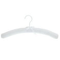 thumbnail image 2 of Yunhgft Linen Padded Clothes Hanger Satin Bow Shoulder Shaper Hanger White, 2 of 9