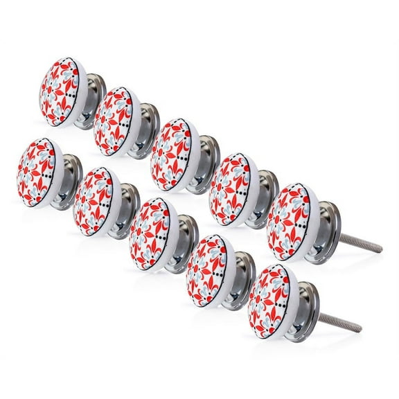 Mascot Hardware Fleur De Lis 1-1/2 In. Flat Cabinet Knob - Pack of 10