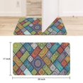 thumbnail image 6 of Bohemian Retro Color Diamond Pattern (1) Door Mat Welcome Door Mat for Front Door, Home Entrance, Yard, Floor, Patio, Non Slip Spring Summer Welcome Mat Indoor Outdoor Doormat 30"*17", 6 of 6