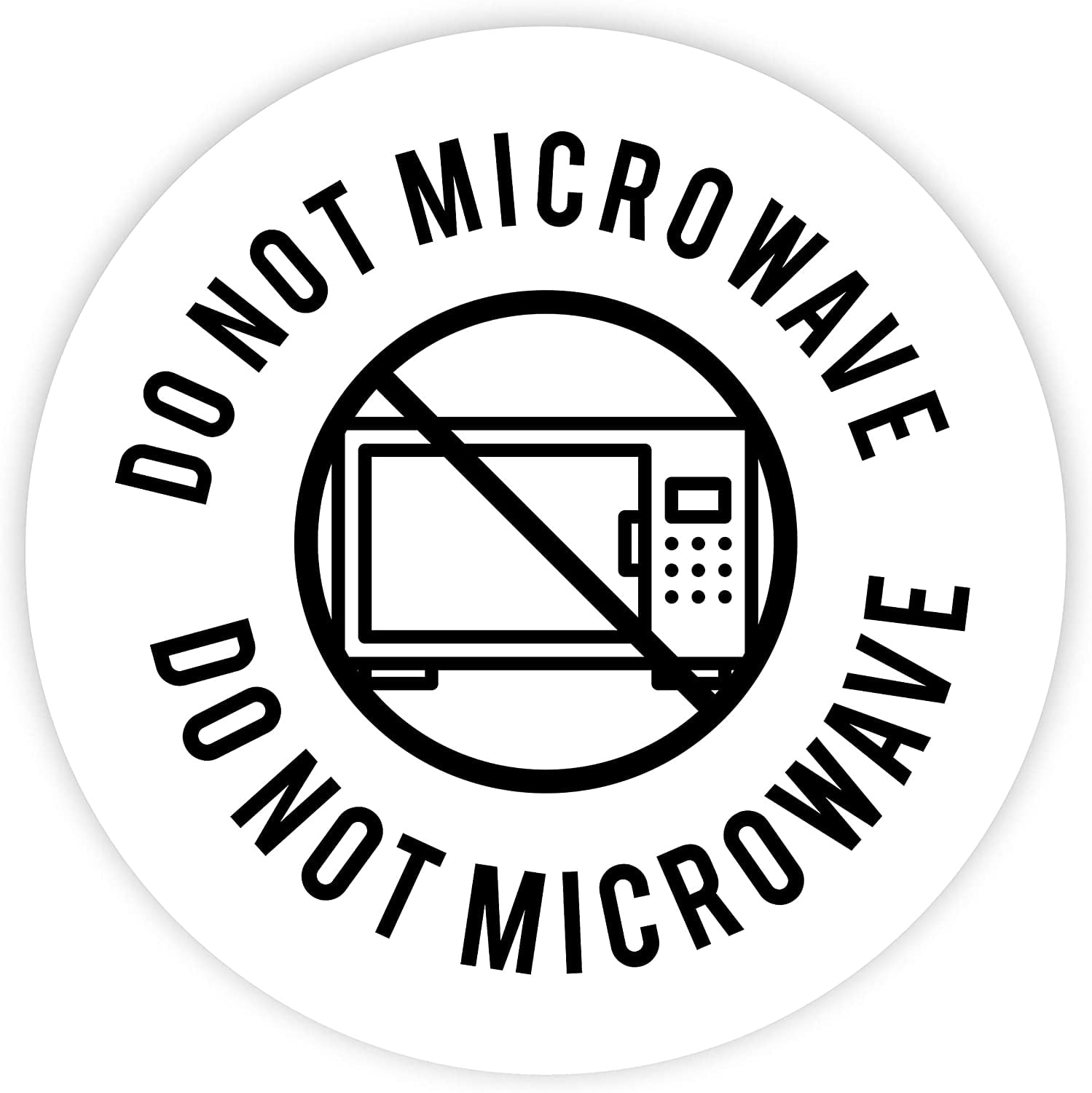 Koyal Wholesale Round Small Business Labels, Do Not Microwave, Set of