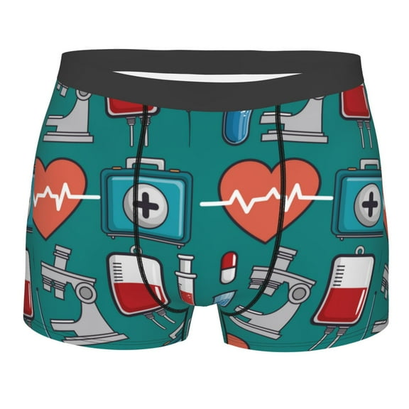 Naloa Medical Elements Print Mens Underwear - Boxers for Men, Classic Briefs for Men