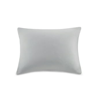 Mainstays Woven Microfiber Solid Travel Pillow Cover, Zipper Closure, 15"x20", Grey