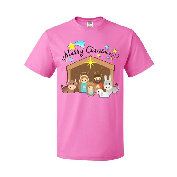 Inktastic Merry Christmas Cute Nativity Scene T-Shirt