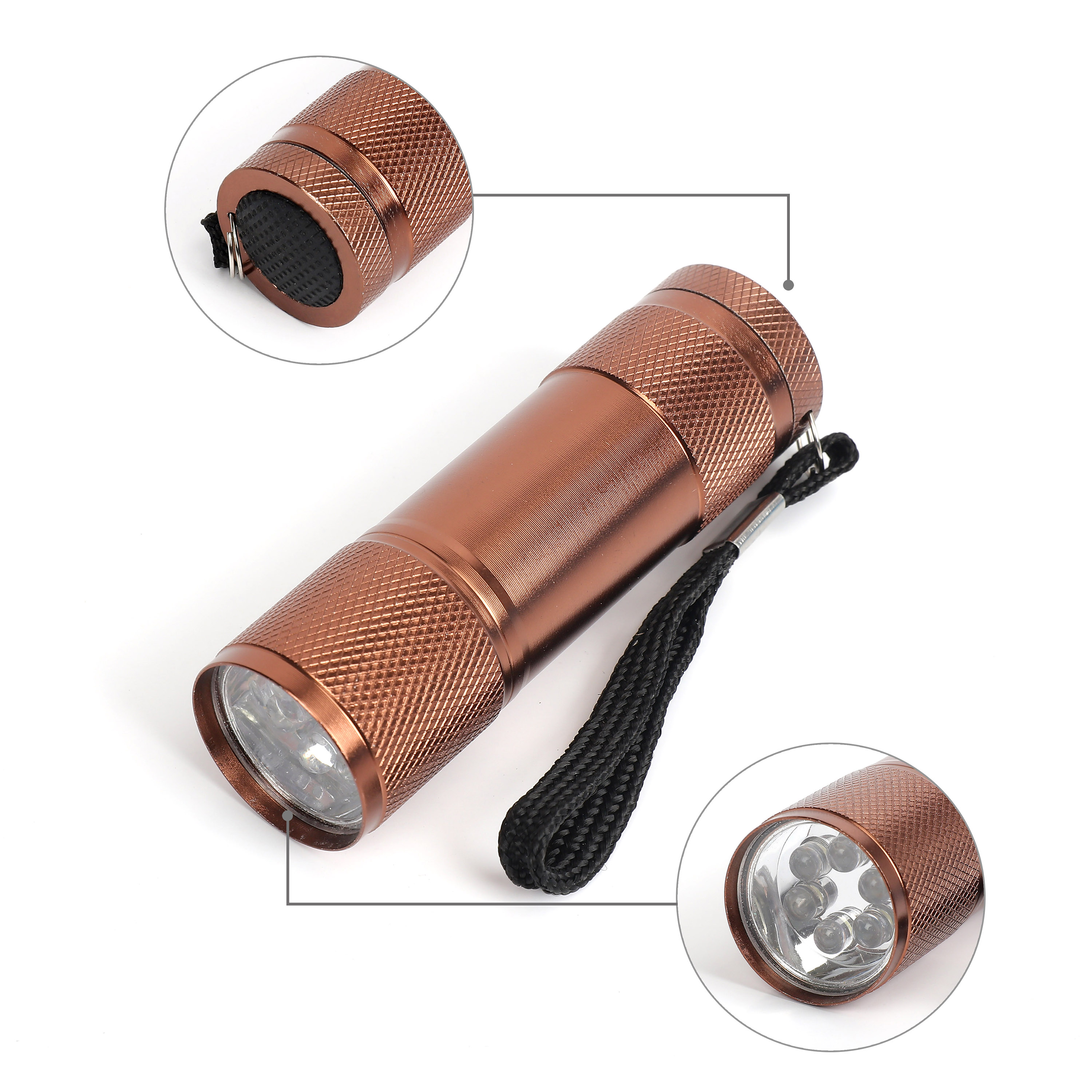 Ozark Trail 10-Pack Aluminum Mini LED Flashlight, 30 Lumen, 5 Colors, Model 4245 - image 3 of 9