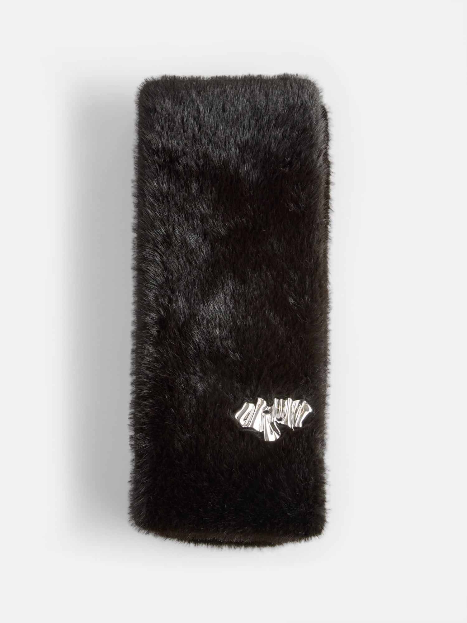 Scoop Women's Faux Fur Scarf, Black Soot