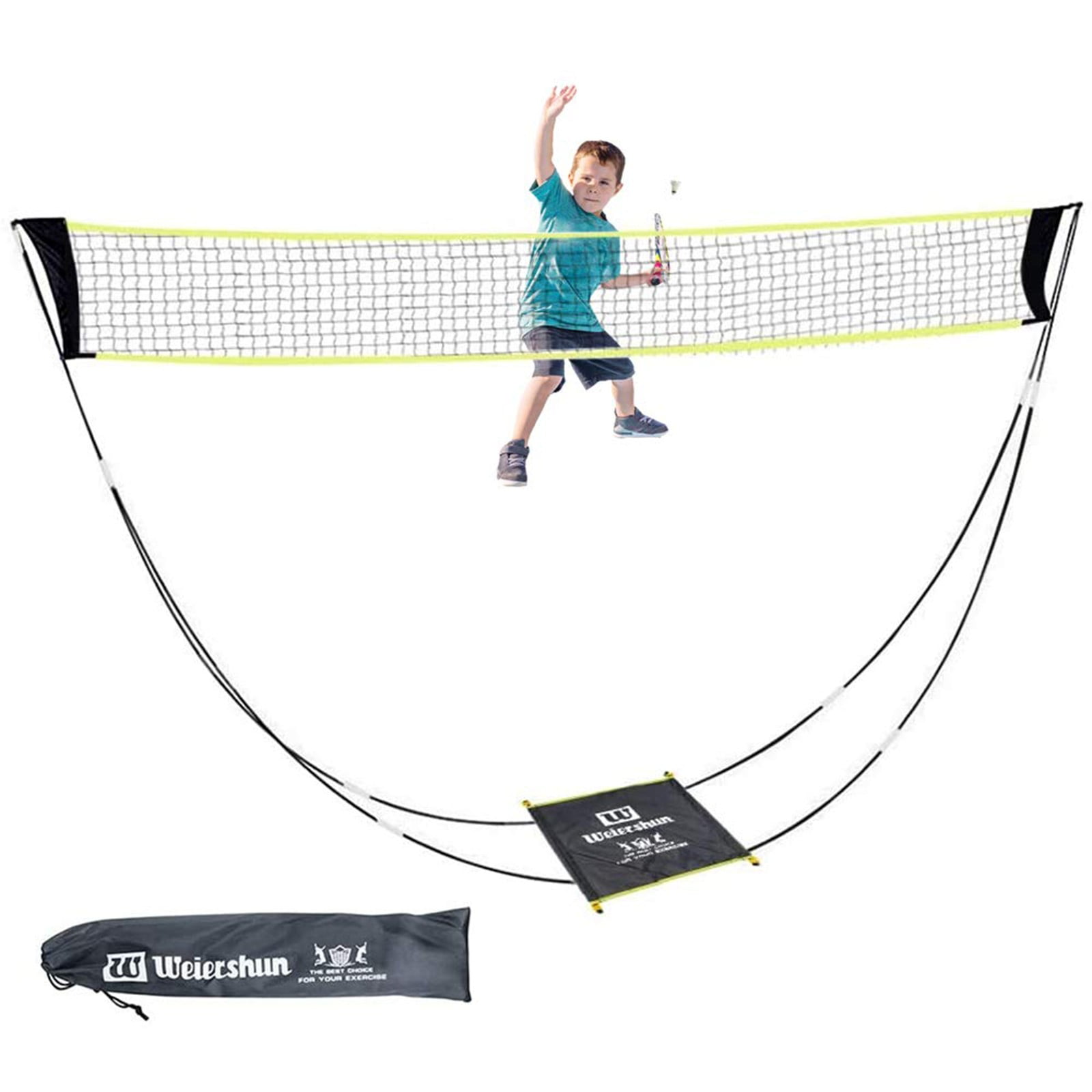 Weiershun Portable Net & Stand Carry Bag Badminton Tennis Volleyball 