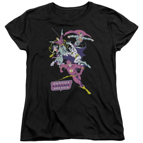 Jla - Colorful League - Women's Short Sleeve Shirt - Medium