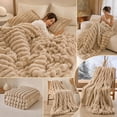 thumbnail image 7 of Throw Blanket Ribbed Striped Plush 47x83 Inches Washable for Couch Sofa Bed, 7 of 7