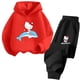 thumbnail image 4 of Conjunto de sudadera con capucha de Hello Kitty Kuromi para niños, juego de dibujos animados para niños, traje de camión de primavera y otoño, sudadera de manga larga, lindas sudaderas con capucha par, 4 of 5