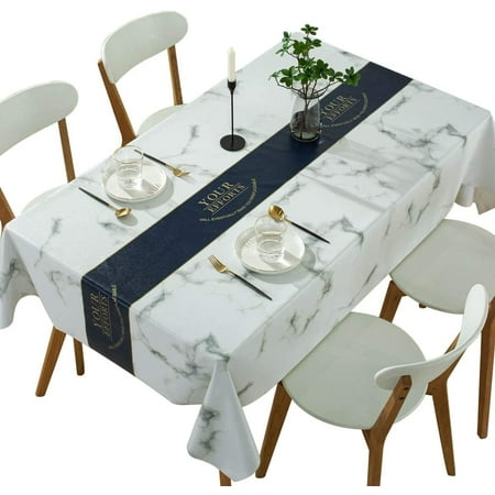 

DUOFIRE Vinyl Tablecloth Rectangle Heavy Weight Table Cover Wipe Clean Waterproof (54 x 86.6 Inch Color-no.016)