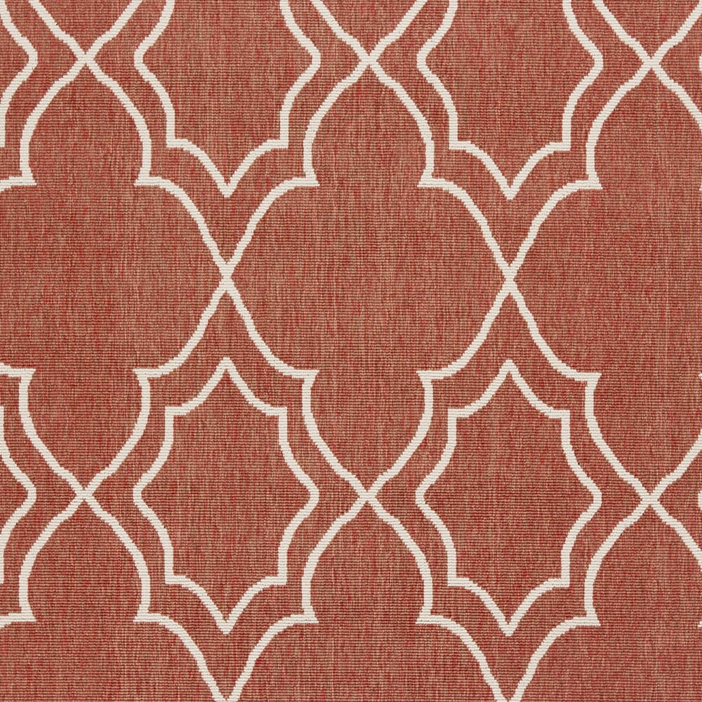 Livabliss Outdoor Rugs, 2x8 Alfresco Cottage Red Runner Area Rug for Patio, Porch, Deck, Backyard, Waterproof Indoor Outdoor Carpet (2'5" x 7'10" Runner)
