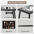 thumbnail image 6 of Metal Elevated Dog Bowls, 17in Tall Raised Dog Bowl Stand, Dog Food Bowls with 3000ml Stainless Steel Bowls and Sprill Proof Mat for Extra Large Dogs, Dog Food & Water Bowls, 6 of 8