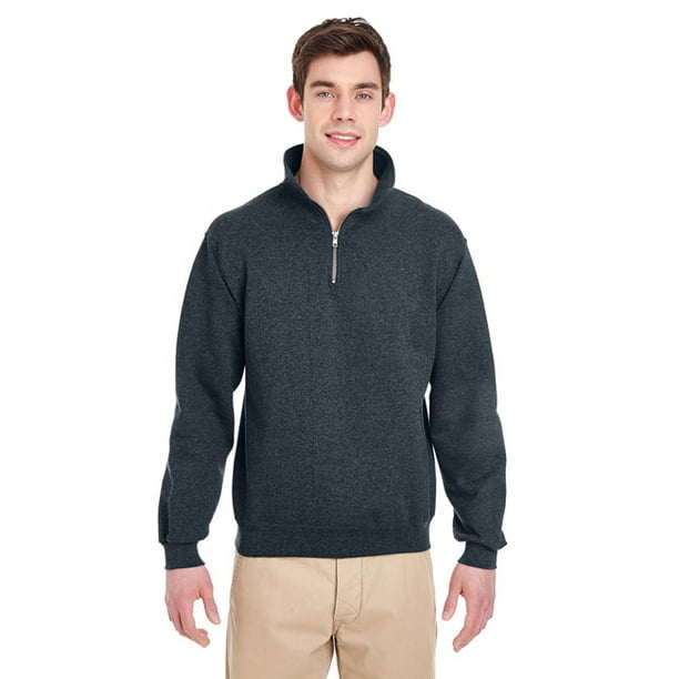 JERZEES - Adult 9.5 oz., Super Sweats NuBlend Fleece Quarter-Zip Pullover 4528 - Walmart.com