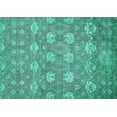 thumbnail image 1 of Ahgly Company Indoor Rectangle Abstract Turquoise Blue Modern Area Rugs, 8' x 10', 1 of 4