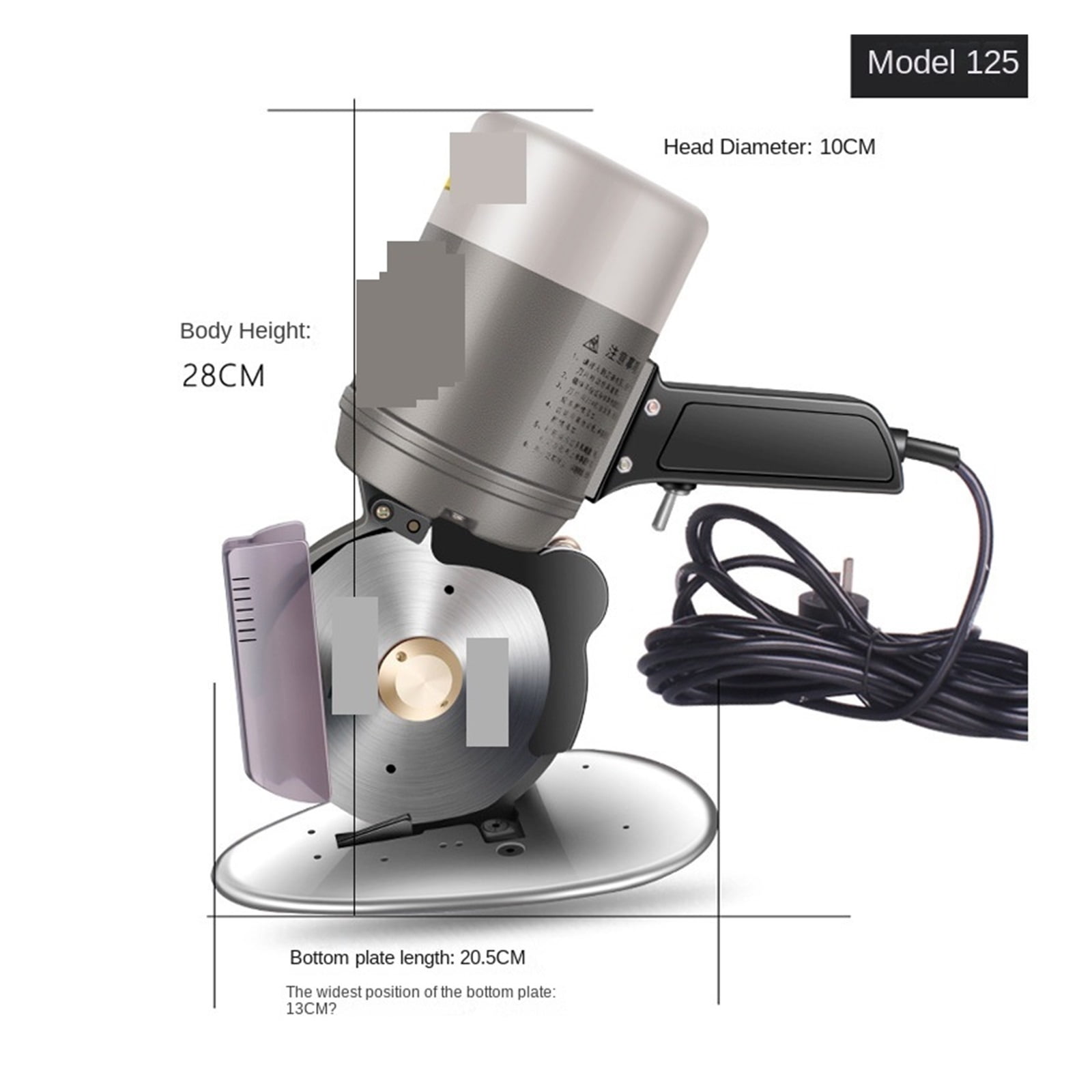 350W 125MM Electric Round Knife Cutting Machine Electric Cloth Leather Blanket Fabric Cardboard Cutter Cutting Thickness 4.5CM ,Lightweight and Comfortable