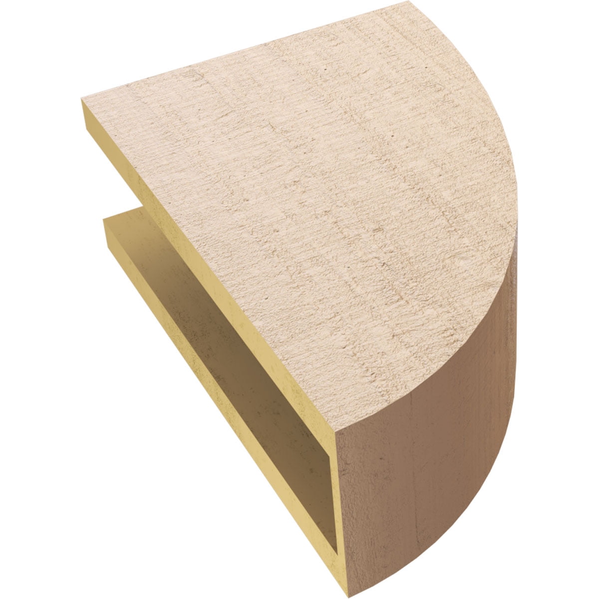 5"W x 10"D x 15"H Classic Durham Rough Cedar Woodgrain TimberThane Corbel, Primed Tan