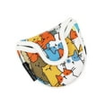 thumbnail image 2 of LOVIVER Golf Mallet Putter Head Cover Golf Putter Headcover Protection Lightweight Cute Cats Pattern Sleeve for Golf Games Semicircle, 2 of 8