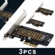thumbnail image 1 of Adaptador M.2 NVMe SSD A PCIE X4 Velocidad Completa para Windows/Mac/Linux (altura Completa) 3 Uds., 1 of 6