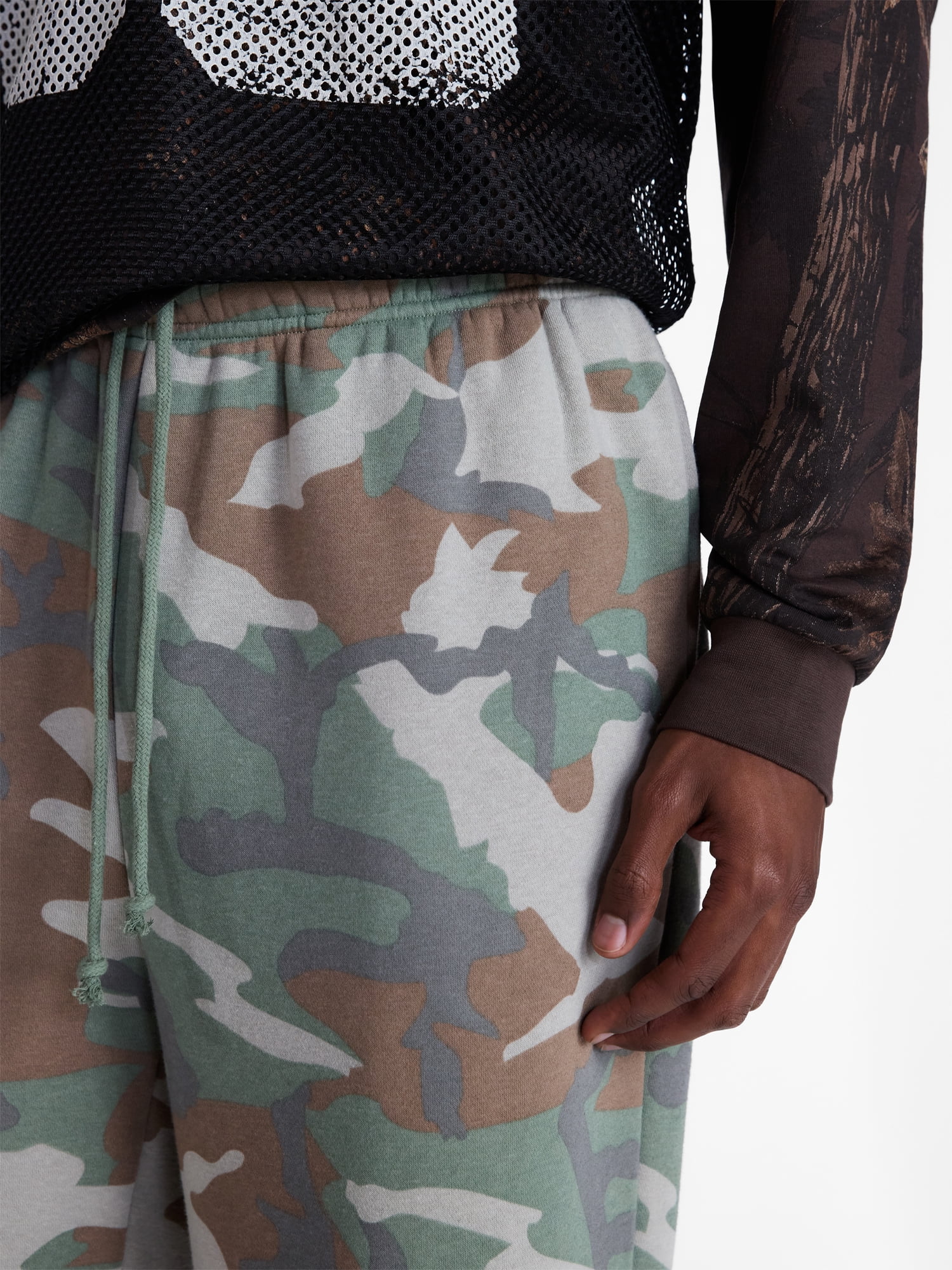 No Boundaries Fleece Open Hem Pants, Men's XS-5XB