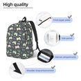 thumbnail image 3 of Disketp Gamers Mochila de Lona Estampada, Mochila Escolar de Viaje Ligera para Estudiantes y Portátil-Medium, 3 of 5