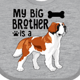thumbnail image 4 of Inktastic My Big Brother is a Saint Bernard Boys or Girls Baby Bib, 4 of 4