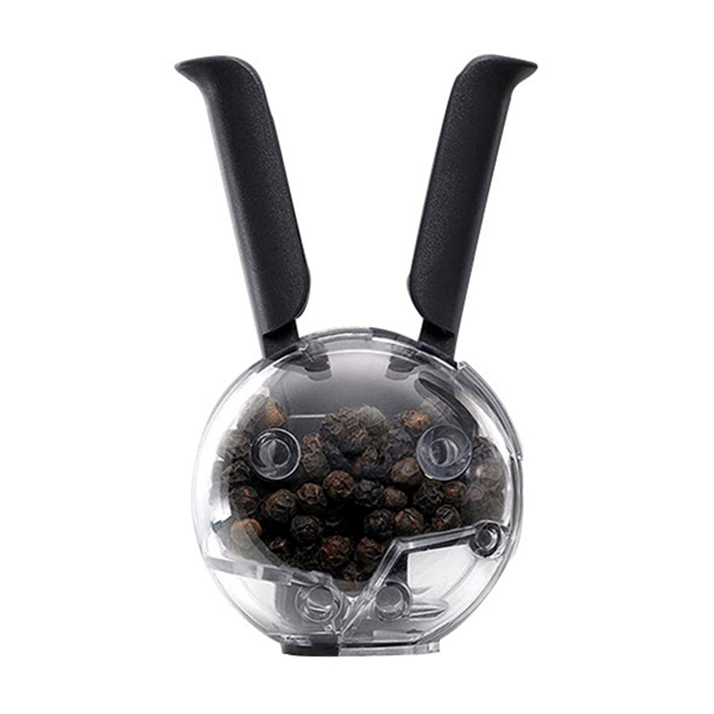 Salt and Pepper Grinder Mini Manual Spice Grinder Multifunctional Kitchen Tools Black Rabbit