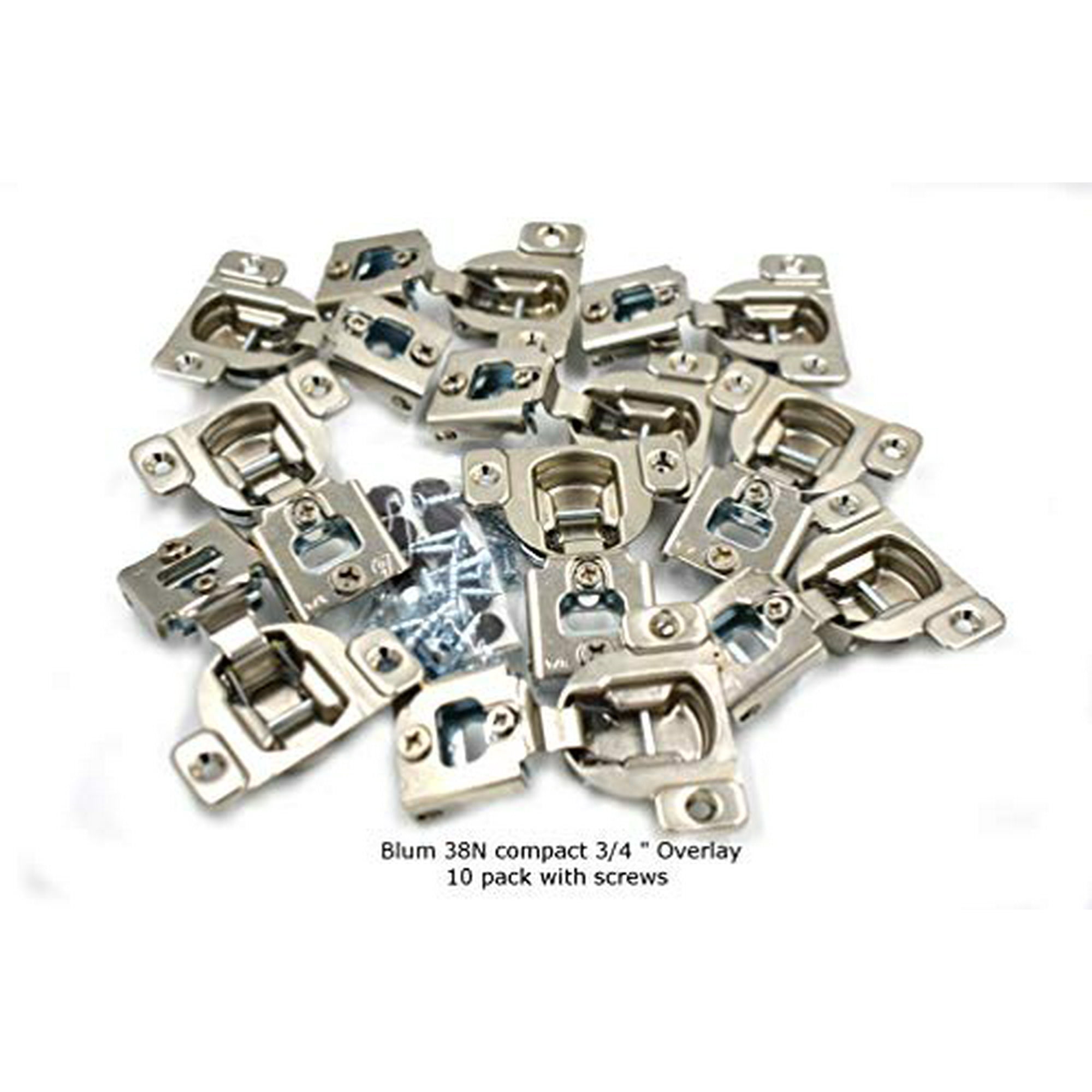 Blum 105 Degrees Compact 38n Series 3 4 Overlay Screw On Cabinet Hinge 10 Pack Walmart Canada Blum 105 Degrees Compact 38n Series 3 4 Overlay Screw On Cabinet Hinge 10 Pack Walmart Canada