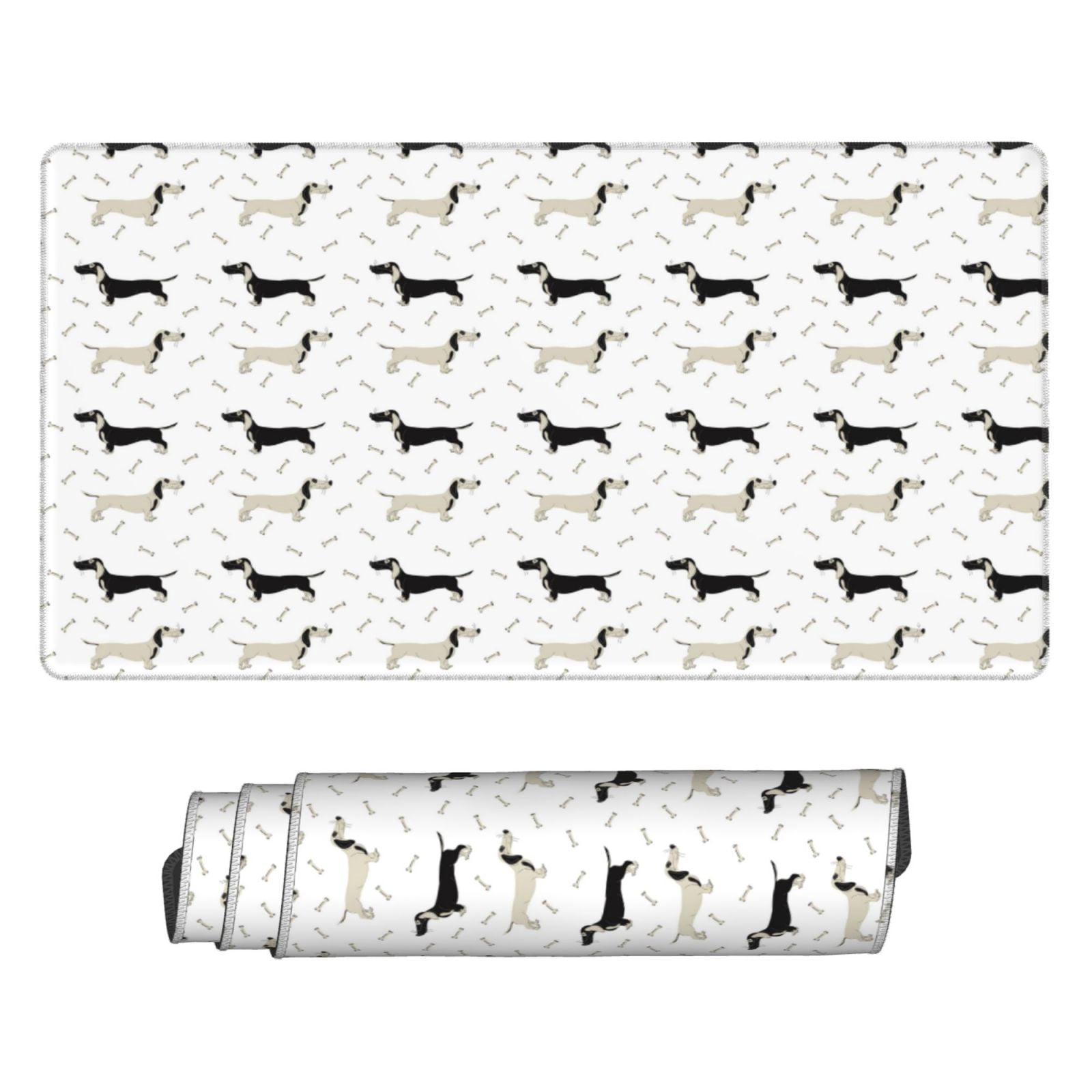 Kdxio Dachshund Dog Print Large Gaming Mouse Pad,Non-Slip Base,Water Resist Keyboard Pad for Gamer,Office & Home,29.5 x 15.8 in