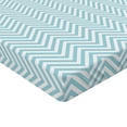 thumbnail image 2 of Ambesonne Retro Fitted Sheet, Big Dots Circles Shabby, Twin Size, Pale Blue White, 2 of 3