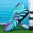 thumbnail image 2 of Zapatos de fútbol de tobillo alto para hombre, zapatos de entrenamiento antideslizantes para exteriores, botas de fútbol con picos largos, tacos de hierba de alta calidad TF/FG, 2 of 5