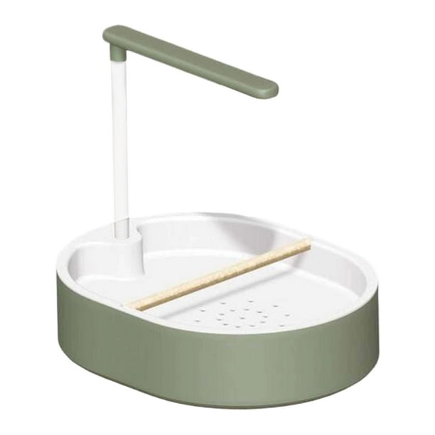 Bañera automática para pájaros, ducha para loros, multifunción, ligera, con percha para loros, bañera para conure, , gris africano