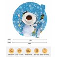 thumbnail image 6 of 15 Inch Round Placemats Set of 4, Blue Christmas Non Slip Heat Insulation PP Table Mats, Snowman Xmas Tree Ball Gifts Winter Washable Place Mats for Kitchen Dining Party Table Decor, 6 of 7