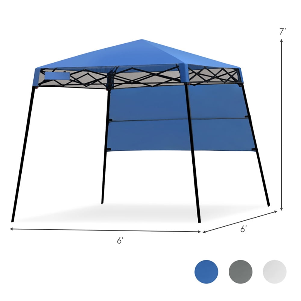 Aimee Lii 7 x 7 Feet Sland Adjustable Portable Canopy Tent with Backpack, Gazebo Tent for Party Wedding BBQ Events, Blue