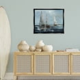 thumbnail image 3 of Stupell Industries Moody Sailboats Maritime Transportation Painting Black Floater Framed Canvas Art Print Wall Art, 31 x 25, 3 of 10