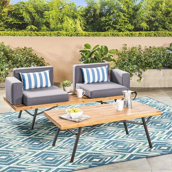 Acacia Wood 2 Seater Outdoor Sofa / Maximum Comfort with Cushions
