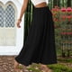 thumbnail image 1 of TaTaai Women's Summer Solid Color High Waist Pleated Maxi Half Skirt Casual Elegant Flowy Skirt with Pockets and Waist Belt Gift, 1 of 7