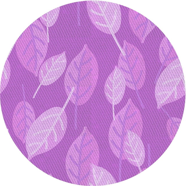 Ahgly Company Machine Washable Indoor Square Transitional Violet Purple Area Rugs, 3' Square