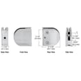 thumbnail image 6 of CRL Z312BS Brushed Stainless Z-Series Round Type 2" Radius Base Stainless Steel Clamp for 1/2" Glass, 6 of 6