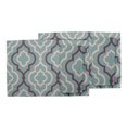 thumbnail image 3 of S4Sassy Blue Quarterfoil Geometric Washable Printed Dining Reversible Tablemats With Napkins Set, 3 of 3