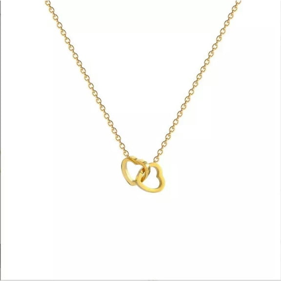 HOOUN Gold Broken Heart Best Friend Lover Couple Link Love Friendship Necklace Gift