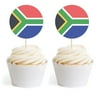 Global World Flag Party Collection, Round Cupcake Wrappers, South Africa, 20-Pack, Olymics, Soccer, Football World Cup