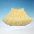 thumbnail image 5 of Miluxas Girls Soft Princess Fluffy Tiered Tulle Pleated Tutu Skirt Ballet Birthday Party Pettiskirt Yellow 0-2 Years, 5 of 5